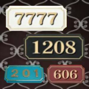 [하프클럽/셀러허브]숫자판 호실표시판 사각 소형 4자리 원룸 현관 번호판