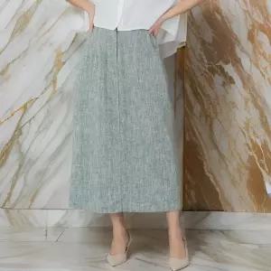 [신상오픈런]린넨스커트 에이라인 파스텔 벽돌색 봄여름 마치마 (31804107)
