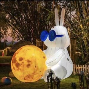 풍선 대형 5m 옥토끼 팬 식당 장식 포토존 하단 달토끼