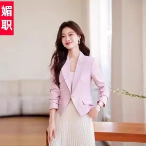 여성자켓 봄가을 정장 코트 고급스러운 캐주얼 무드의 짧은 양복 상의 심쿵해외구매