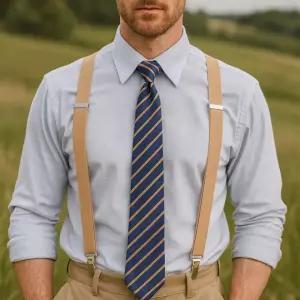 정장 서스펜더 바지 컬러 멜빵끈 멜빵 베이지