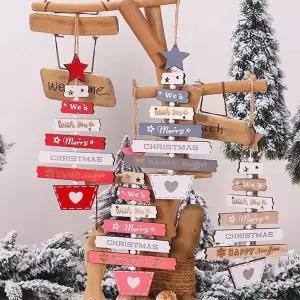 [하프클럽/셀러허브]크리스마스 우드 트리 장식 인테리어 데코