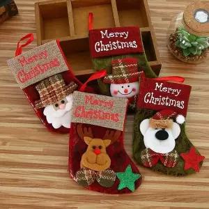 [하프클럽/셀러허브]크리스마스 양말 주머니 트리 장식 인테리어 Xmas-S5