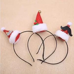[하프클럽/셀러허브]크리스마스 산타 고깔 머리띠 파티 헤어밴드