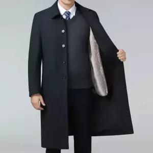 훌리오 롱 캐주얼 트렌치 탈부착 내피 코트 도톰한 터틀넥 밍크털 고급스러운 남자트렌치코트 UNO1