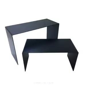 스틸 블랙 ㄷ자 거치대 철제 스탠드 철재 악세사리 주얼리 진열대 미니 선반 소품