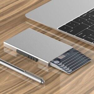 CARD HOLDER RFID WALLET CASE AUTOMATIC BANK UP NI POP