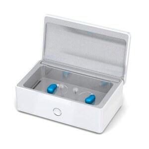 완벽한 건조 Q.R. 45분. 초고속 보청기 건조기 및 제습기 액세서리 | 드라이 박스 키트 보청기, 무선 이어버드, 이어 앰프, 인공와우에서 땀과 습기를 제거합니다