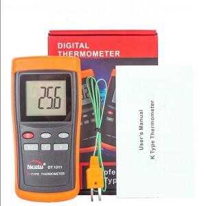 Nicety K형 산업용 열전대 온도계 -200~1370C 고정밀 LCD 휴대용 고온계 데이터 홀드