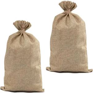 즈플롱티야 2PCS 버랩 백 18.5x27.5인치 천연 황마 싱글 재사용 가능한 식물 재배 뿌리 채소 홀더 원예용