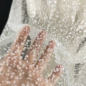 반짝이는 얇은 반짝이 결혼식 메쉬 원단 바느질 명주 파티 망사 DIY