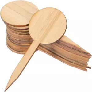 토피쿠 20Pcs 대나무 식물 라벨 - 야외 정원 방수용 이름표 다육묘 실내 온실용 식별 말뚝