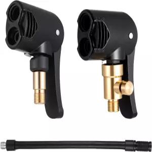 젤슬루트 2PCS 슈레이더 프레스타 밸브 어댑터 자전거 타이어용 잠금 에어 척 프레스타스 어댑터용 바닥