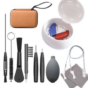 전문 보청기 청소 키트 및 건조기 제습기, 10개 공구 프리미엄 보관 케이스, 보청기용 빠른 습기 제거, 휴대용 안전 상자