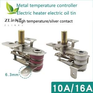 고온 스위치 오븐 온도조절기 가정용 바이메탈 난방 액세서리, 전기 히터 교체, AC 250V 10A 16A