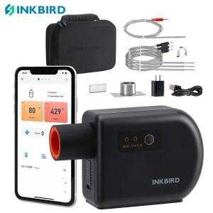 INKBIRD BBQ 온도 컨트롤러, ISC-027BW 와이파이 블루투스 자동 흡연자 선풍기 그릴 온도계, 큰 녹색 계란