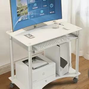 슬림 컴퓨터책상 공간활용 PC데스크 테이블 이동식