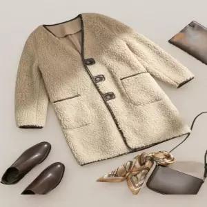 [신상오픈런]여성용 브이넥 포켓 롱 후리스 자켓 점퍼 데일리 뽀글이 (42612863)