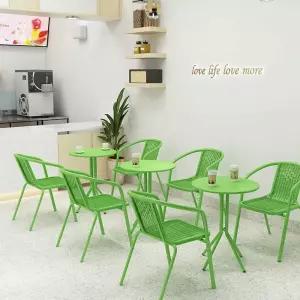 야외 원형 테이블 철제 세트 식탁 정원 탁자 테라스