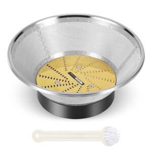 Breville 주스 분수 모델 JE95XL, JE98XL, BJE200XL, JE900과 호환되는 티타늄 코팅 블레이드 디스크가 있는 주스기 교체 부품 메쉬 필터 바스켓에는 브러시 모터 커플링이 포함되어 않습니다