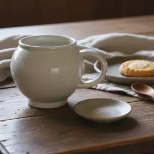 450ml 음료수 머그컵 선물용 홈카페 잔 달백자 이천도자기 커피