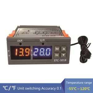 STC-3018 듀얼 디지털 온도 컨트롤러 12V 24V 110V-220V 조절기 인큐베이터 히터 및 쿨러 10A 릴레이 출력