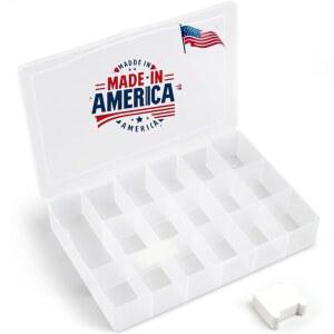 벌크 파라다이스 자수 치실 정리함 - 50장의 골판지 보빈 포함 17칸 투명 실 정리함, 스냅 타이트 재봉 보석 구슬 홀더(미국산)