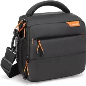 사진작가용 소형 카메라 가방 DSLR/SLR/거울 없는 카메라용 컴팩트 숄더백 캐논/니콘/소니용 레인 커버가