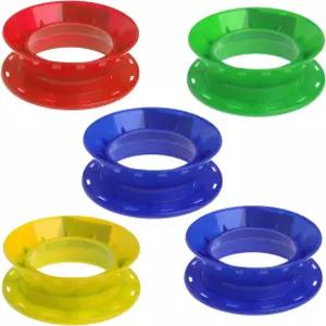 낚싯줄 코일링 플레이트 와이어 와인딩 링 릴 플라스틱 손잡이 핸드 낚시 액세서리 5개