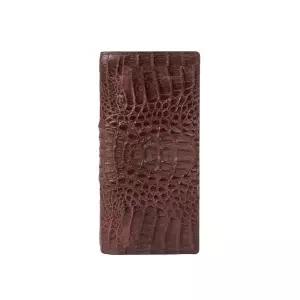 [롯데백화점]닥스 액세서리 [선물포장][CAIMAN] 브라운 악어가죽 장지갑 DBWA2F716