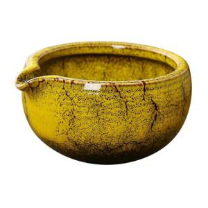 사이즈카토 석기 도자기 말차 그릇과 스파우트, 5.2인치 빈티지 세라믹 녹차 그릇