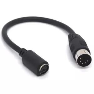 GLHONG 5핀 DIN에서 PS/2 케이블 어댑터 키보드에서 마우스를 위한 MIDI 남성에서 6핀 미니 Din 여성