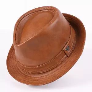 남성 겨울 중절모 가을 가죽모자 빈티지 중년