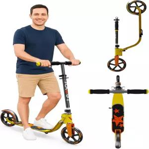 큰 바퀴를 가진 스쿠터 조절 가능한 높이 접이식 알루미늄 프레임 도심 출퇴근 및 야외 활동을 위한