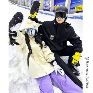 커플보드복 따뜻한 방풍 패딩 스노우보드복세트