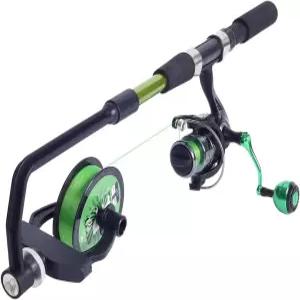 쿨포트 낚시 라인 스풀러 조절 가능한 와인더 트위스트 없음 주조 및 방적 트롤링 릴용 휴대용