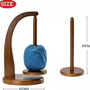 코바늘 원사 목제 부하 얀홀더 실 스피너용 베어링