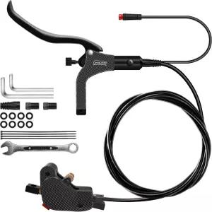 DYISLAND LD-200 2피스톤 유압 디스크 브레이크 세트 2핀 전원 차단 전기 자전거 키트 장착 도구 및 나사