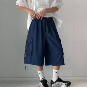 [신상오픈런]여성 여름 카고 스타일 와이드 밴딩 청반바지 (38643063)