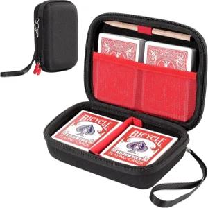 프로케이스 하드 플레이 카드 게임 휴대용 케이스 여행용 보관함 300장 이상의 트레이딩 클래식 보드 UNO용