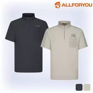 올포유 반팔티 우븐 반집업 가슴포켓 루즈핏 남성 1123905