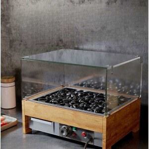 전기 구이기 맥반석 요리기 소세지 유리커버 구이팬 중형 전기난방