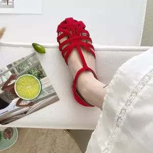 셉띠엠브레 빈티지 통발 샌들 패션 프렌치 여자스트랩 학생 웨빙백 버켄 플랫 UNO5