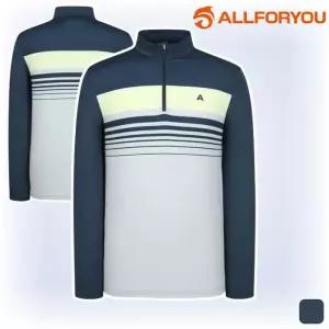 올포유 반집업 티셔츠 스트라이프 긴팔 봄 가을 남성 1124307