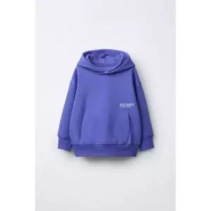 국내배송 ZARA 자라 주니어 키즈 텍스트 후드 스웨트셔츠 라이트 블루 0088681406 1851982