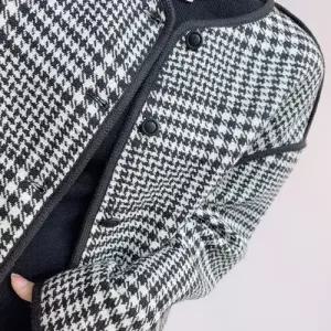 여친 검정 봄 체크 앤 잔 반바지 코트 이른 1PICK1