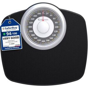 아담슨 A25 체중계 - 최대 400파운드 5.3인치 다이얼, 12.4인치 x 10.2인치 플랫폼 미끄럼 방지 고무 표면 고정밀 욕실 아날로그 20년 보증으로 내구성이 뛰어난 골드