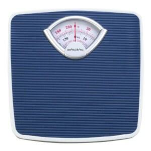 SmartHeart 아날로그 체중계 | 기계식 286파운드 / 130kg 용량 비스키드 플랫폼 간편한 다이얼 보정 배터리 필요 없음