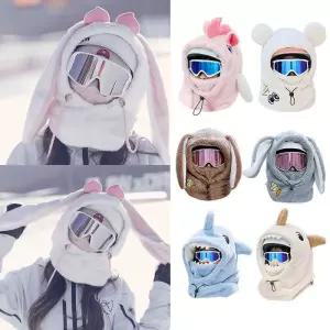 스노우보드헬멧 일체형 후드 스키장 스키헬멧 머플러 스키모자 헬멧모자