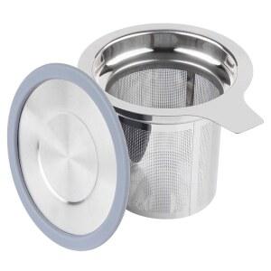 빈크레 엑스트라 파인 메쉬 티 인퓨저 / 트레이너, 스테인리스 스틸 루즈 스티퍼 디퓨저, 대용량 바구니와 뚜껑, 주전자, 머그컵, 컵에 맞습니다